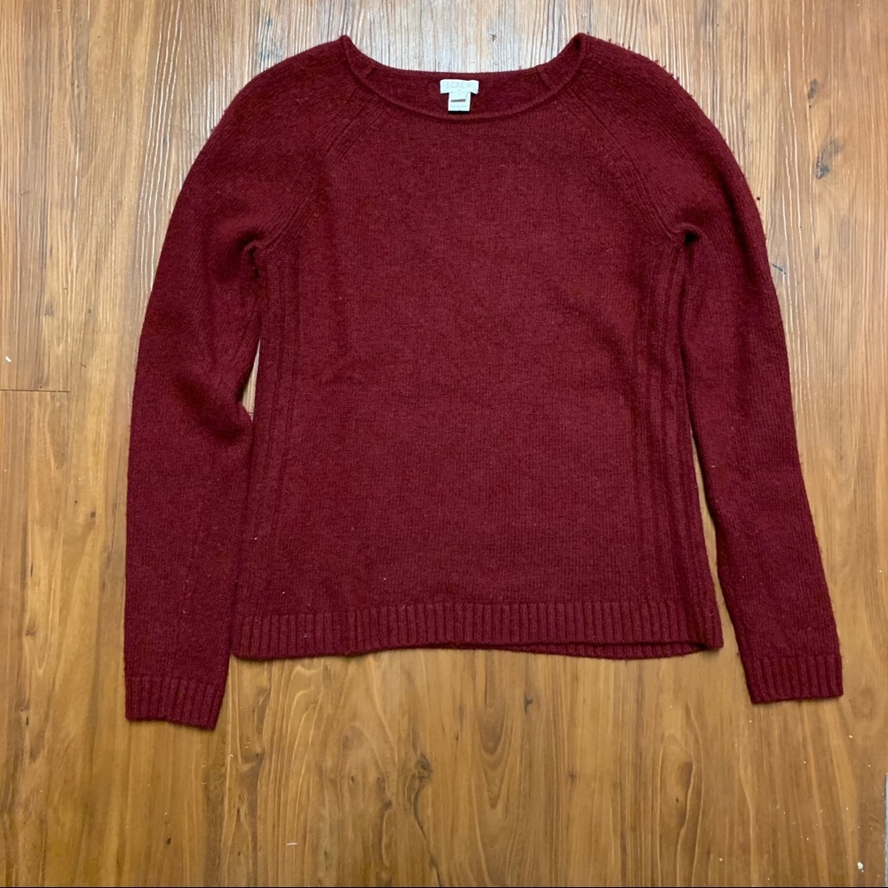 J. Crew Red Wool Sweater